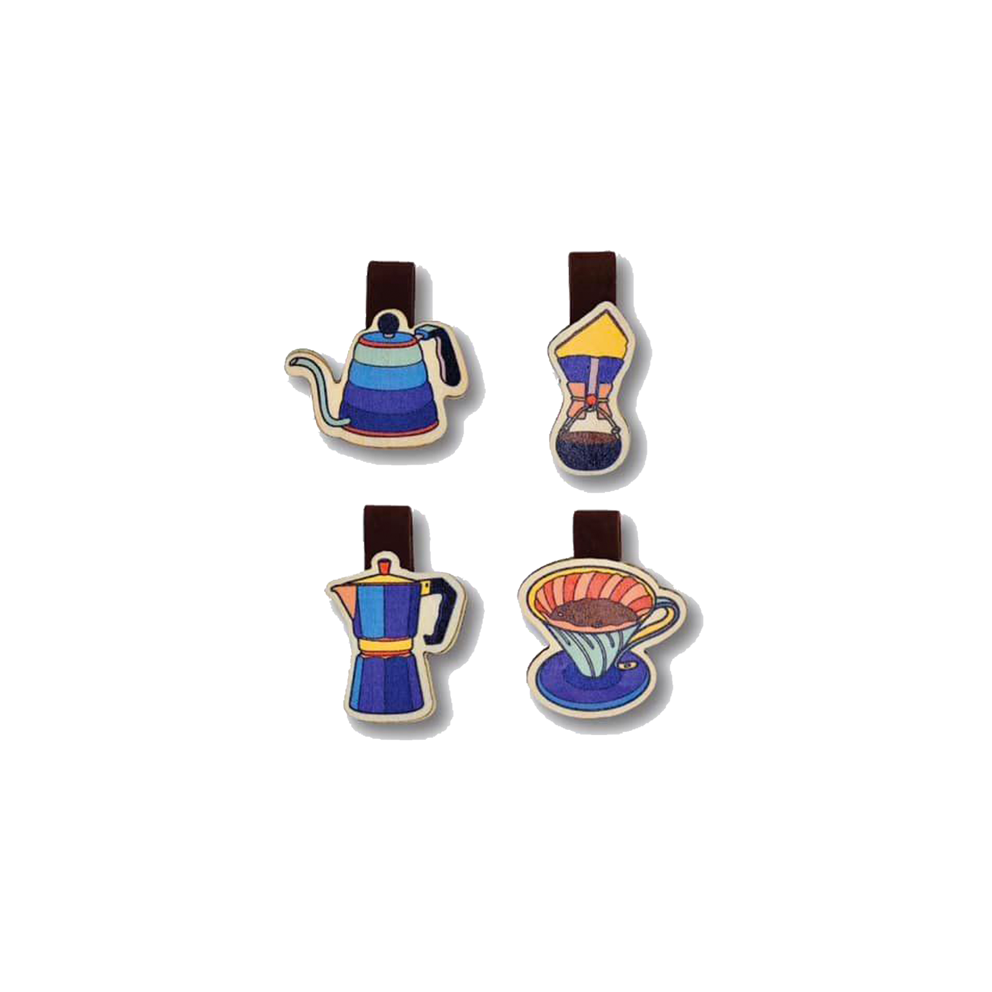 Bộ Sưu Tập Set 4 Kẹp Sách Gỗ