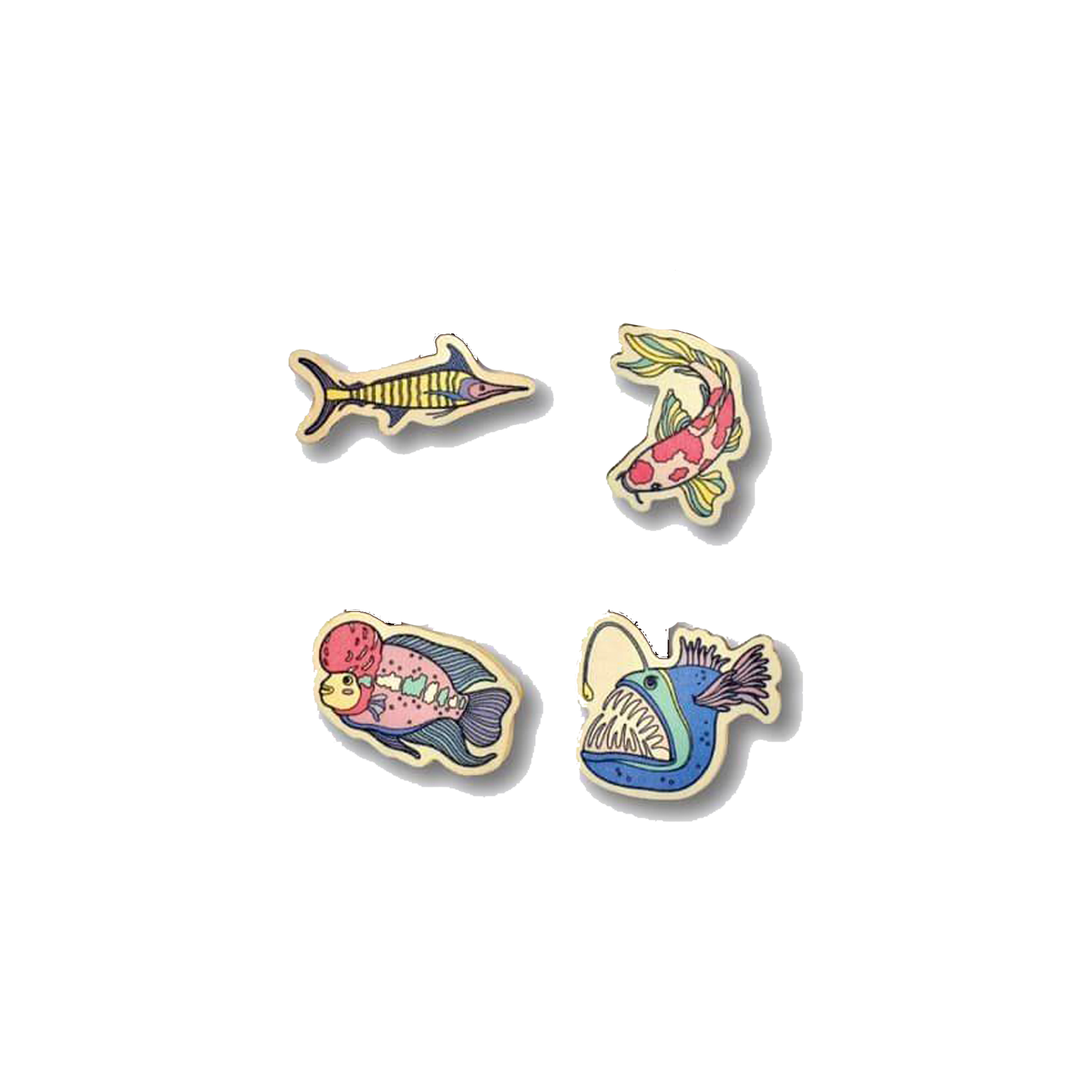 Bộ Sưu Tập Set 4 Pin Gỗ