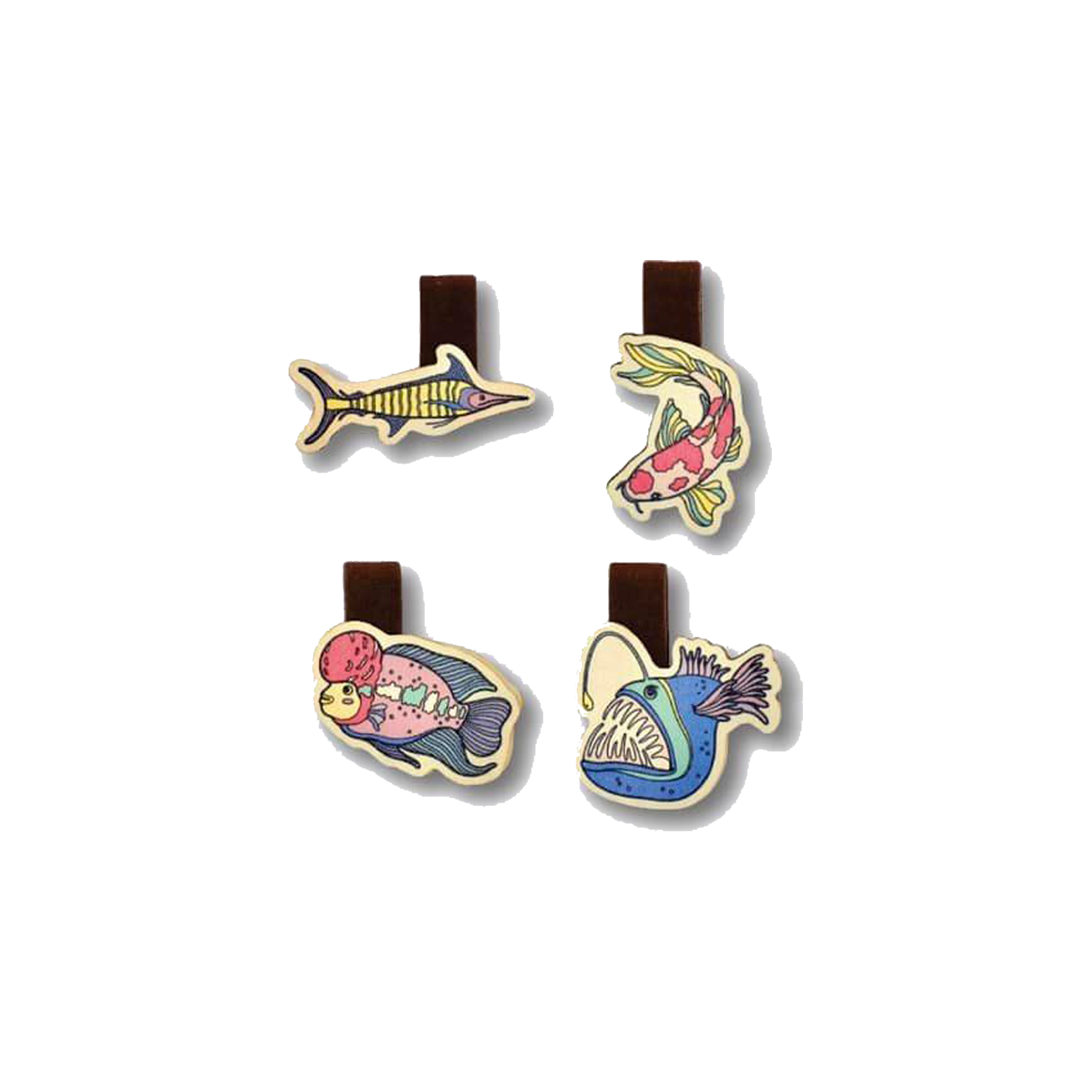 Bộ Sưu Tập Set 4 Kẹp Sách Gỗ