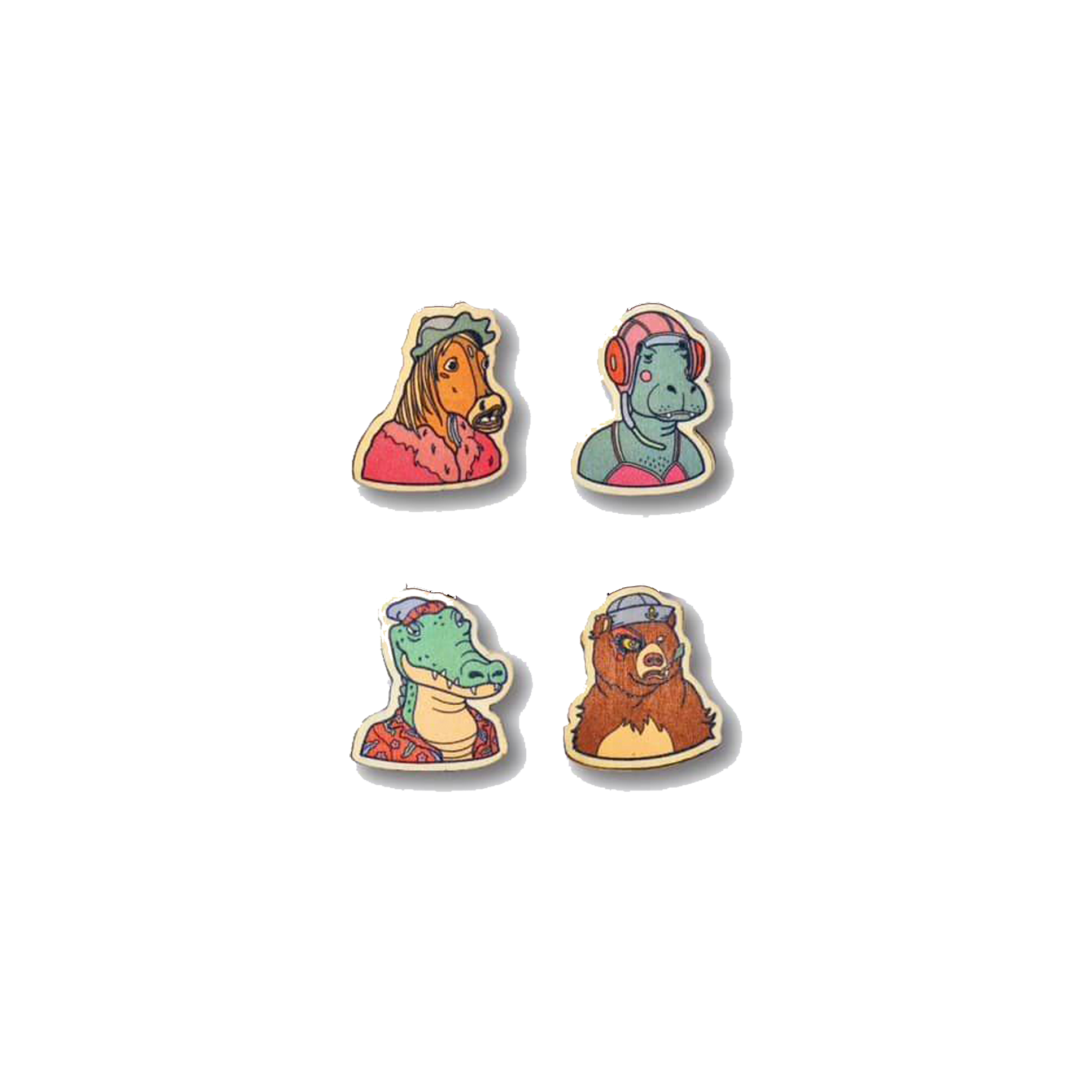 Bộ Sưu Tập Set 4 Pin Gỗ