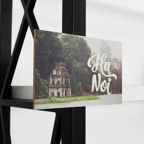 Bưu Thiếp Gỗ Nam Châm Hà Nội