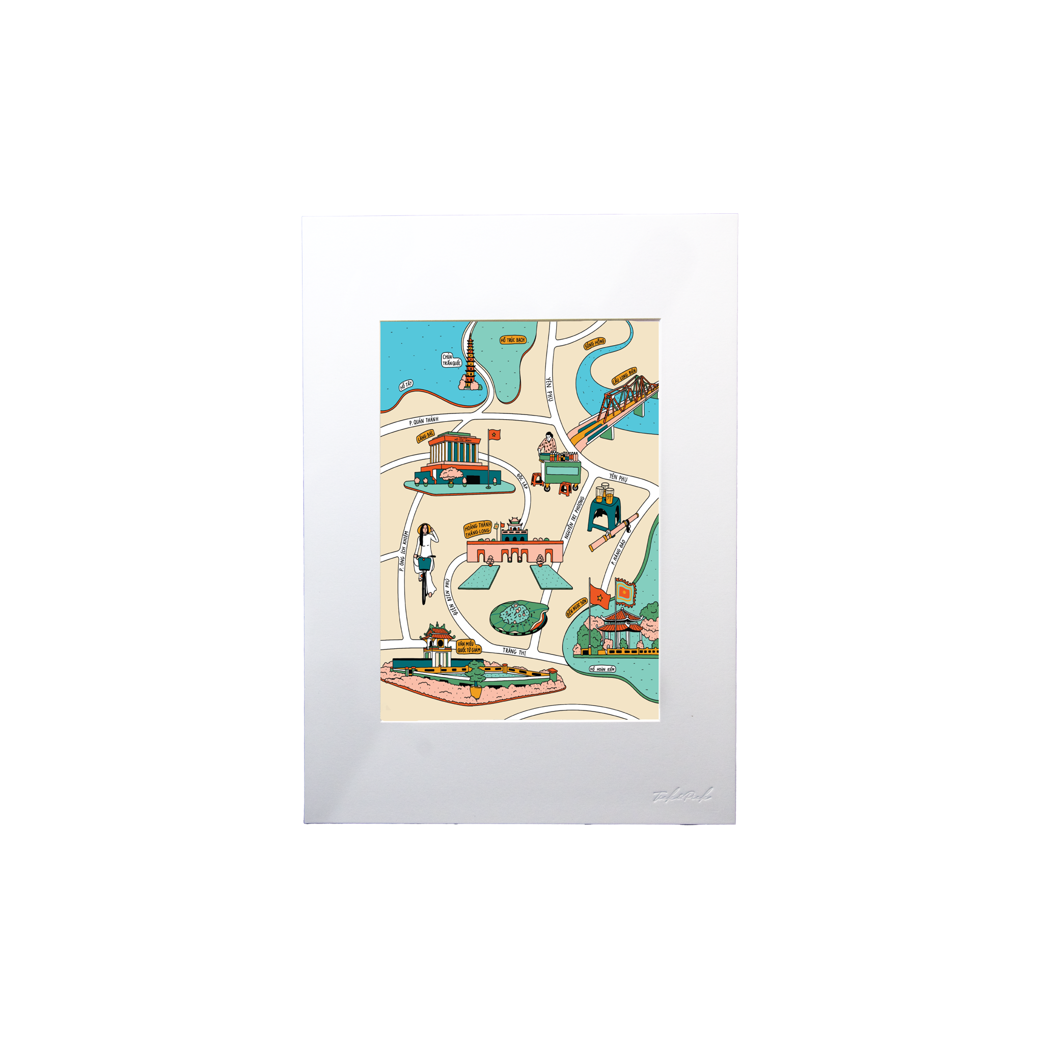 Tranh Treo Tường Hà Nội Map