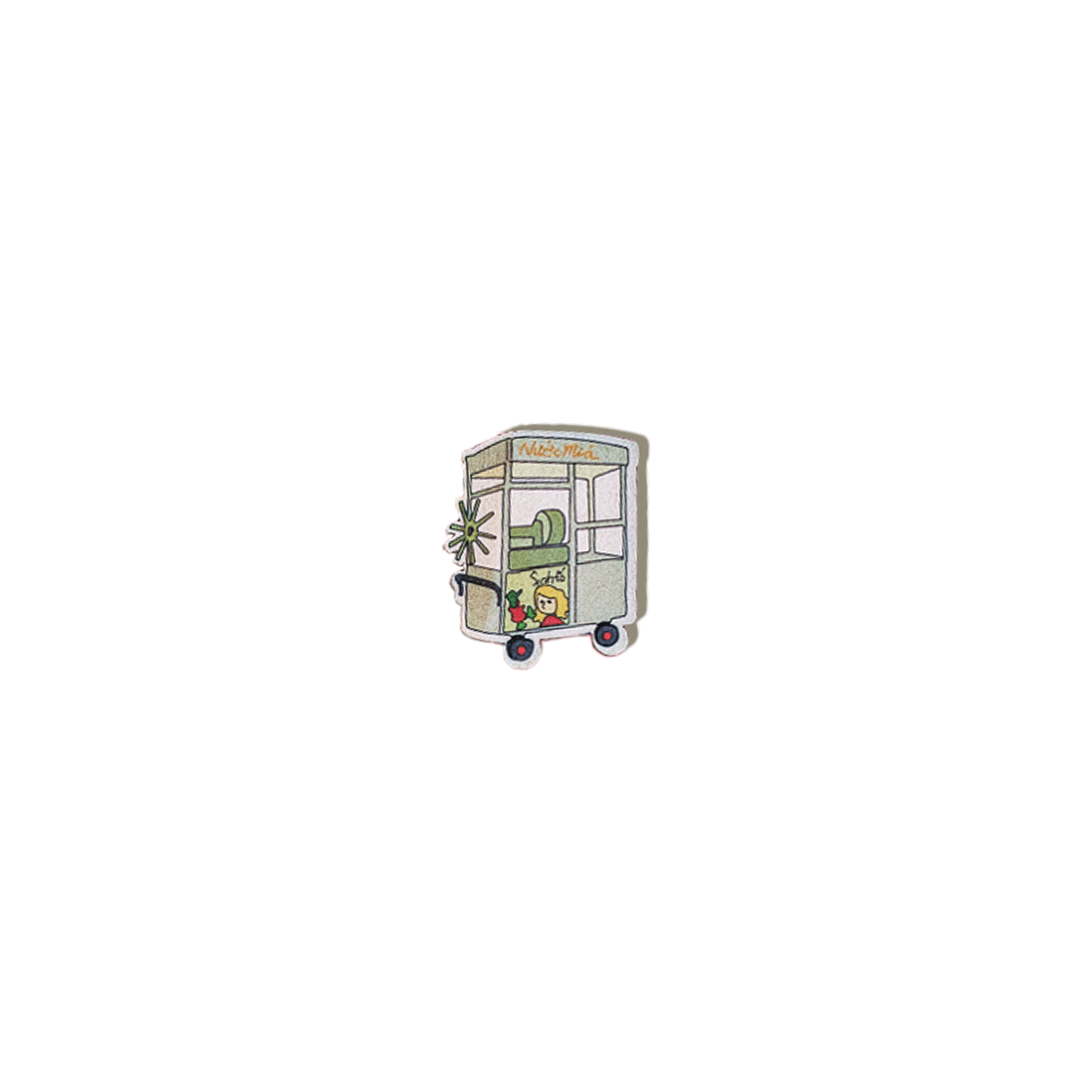 Pin Gỗ Xe Bán Hàng Rong