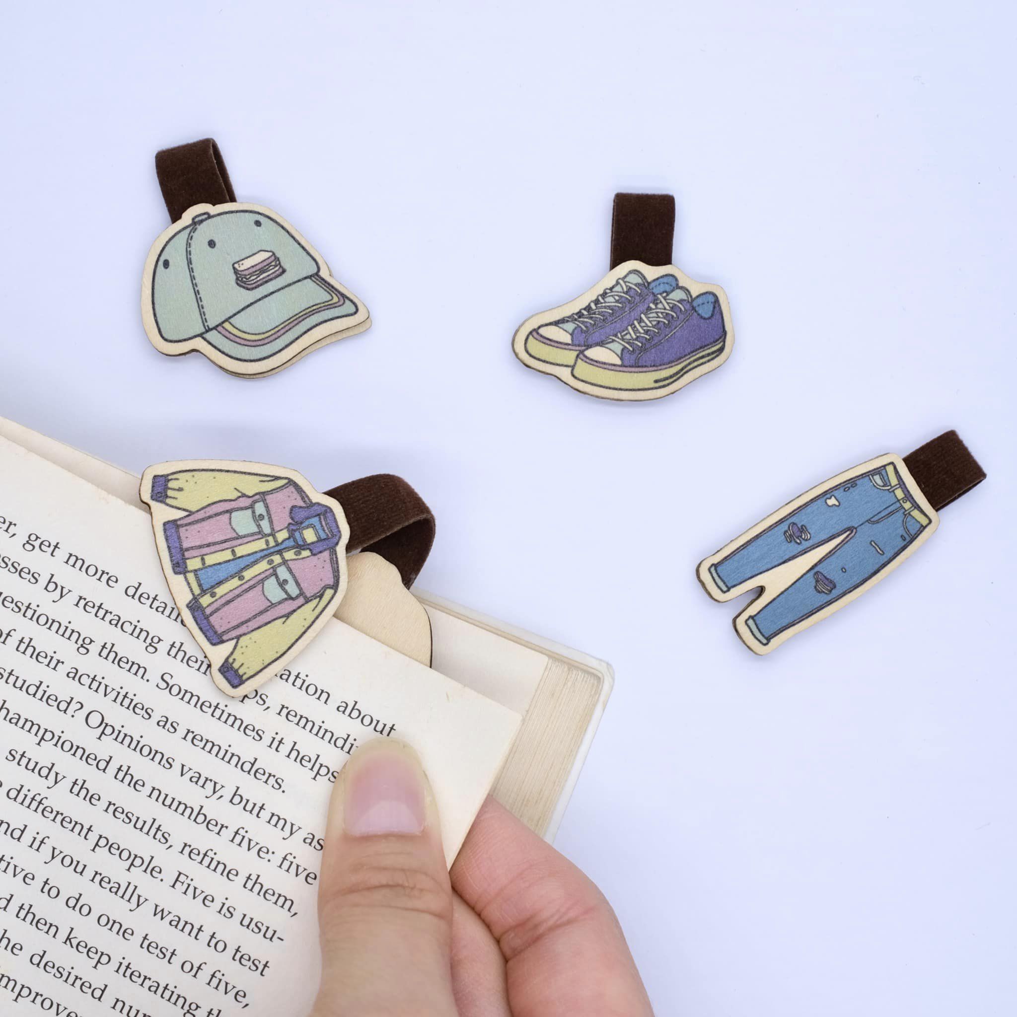 Bộ Sưu Tập Set 4 Kẹp Sách Gỗ