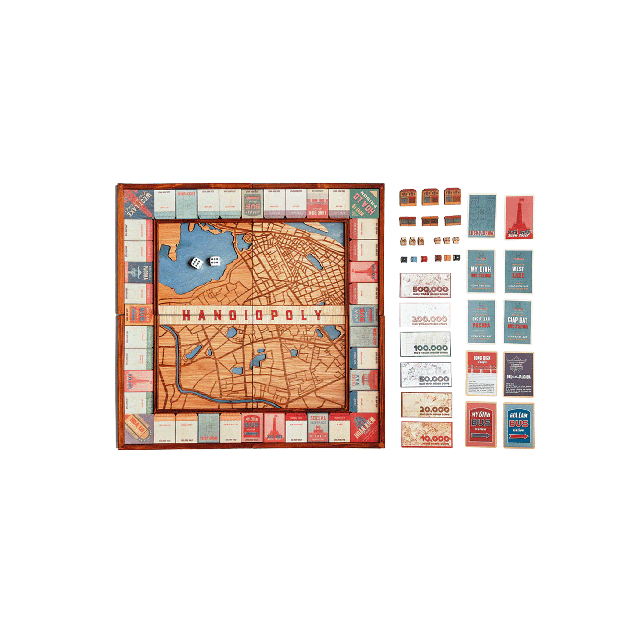 Cờ Tỷ Phú Gỗ Hà Nội - Hanoiopoly