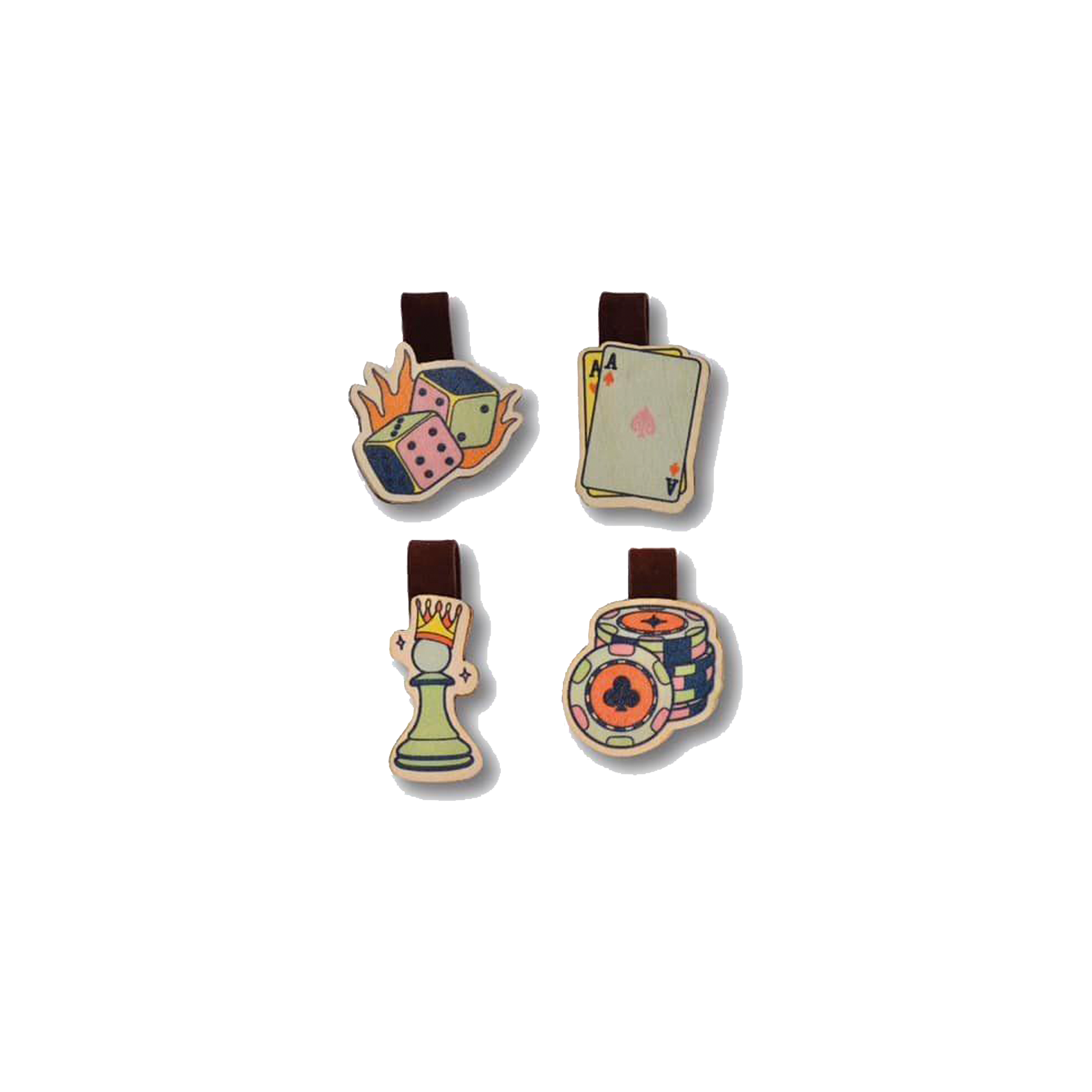 Bộ Sưu Tập Set 4 Kẹp Sách Gỗ