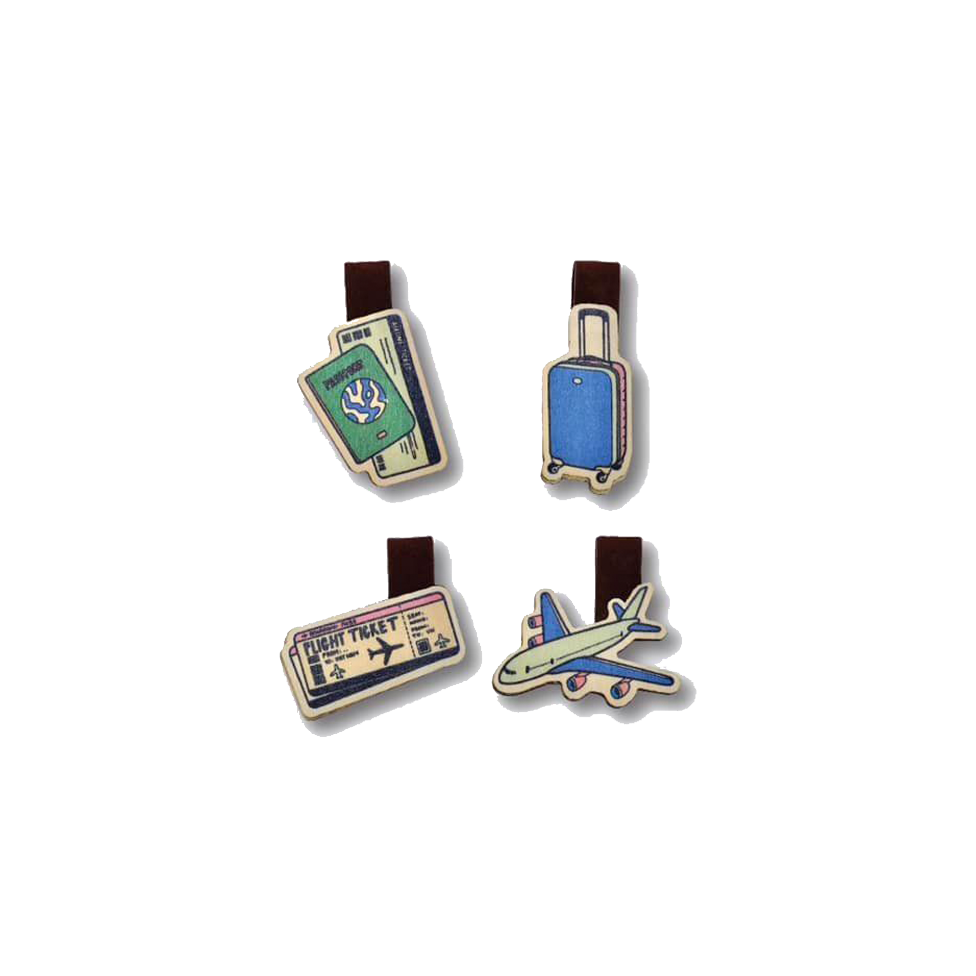 Bộ Sưu Tập Set 4 Kẹp Sách Gỗ