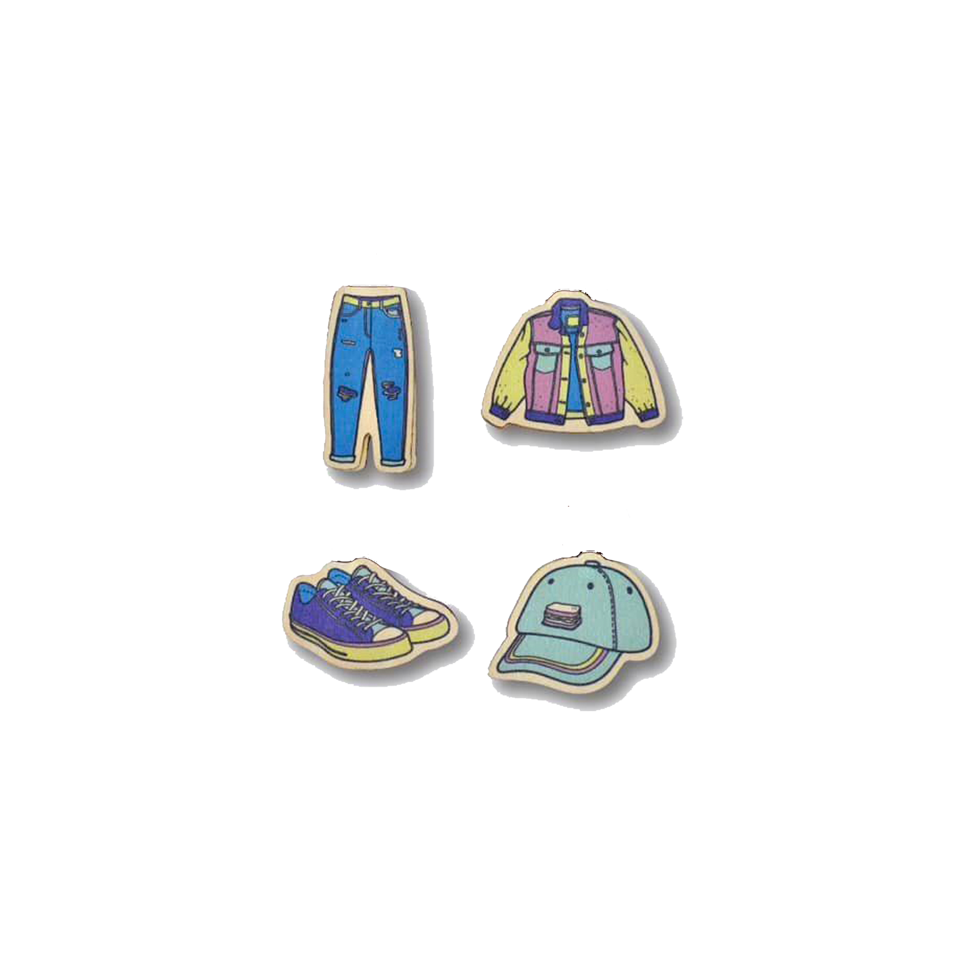 Bộ Sưu Tập Set 4 Pin Gỗ