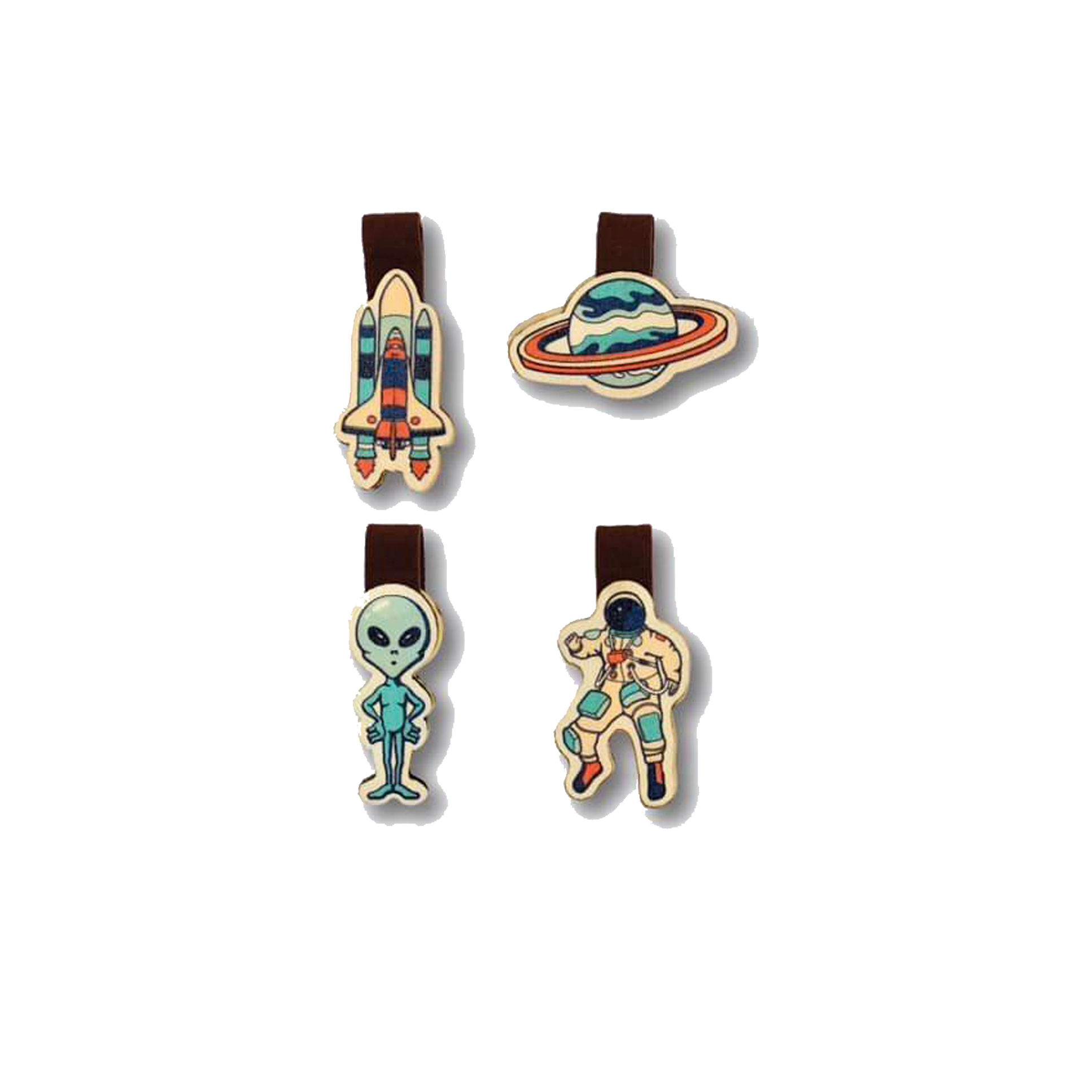 Bộ Sưu Tập Set 4 Kẹp Sách Gỗ