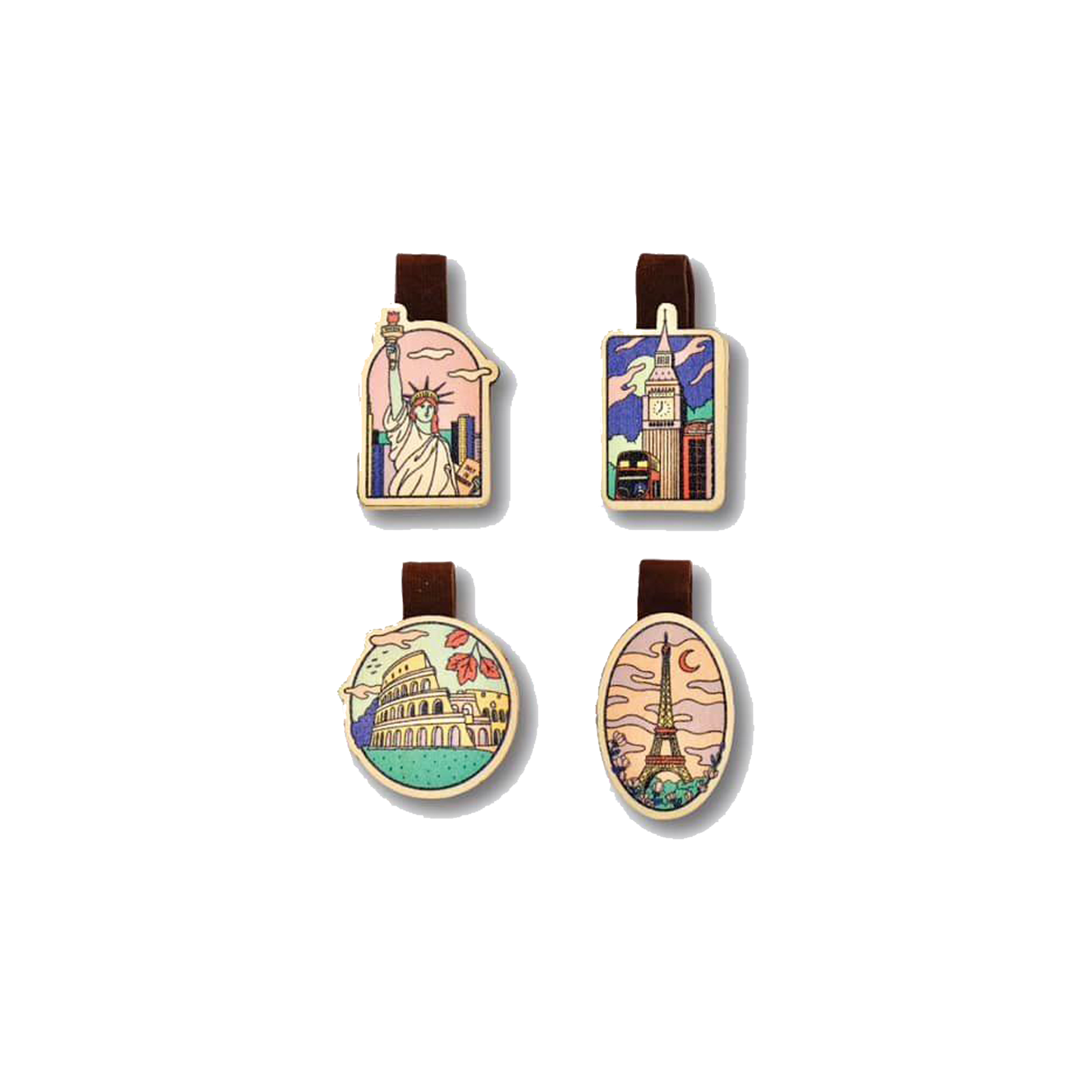 Bộ Sưu Tập Set 4 Kẹp Sách Gỗ