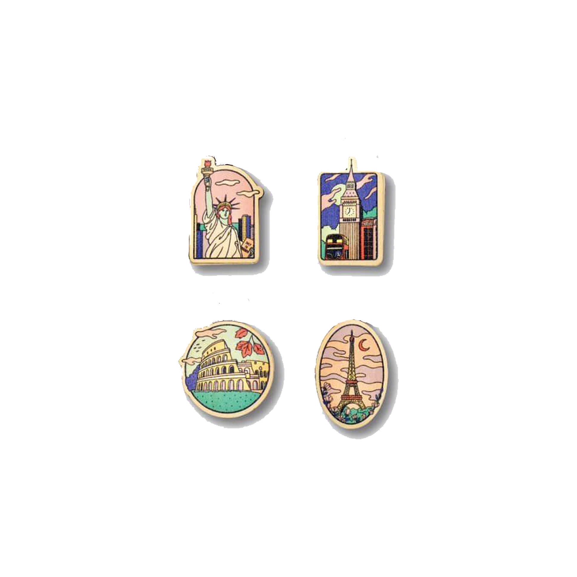 Bộ Sưu Tập Set 4 Pin Gỗ