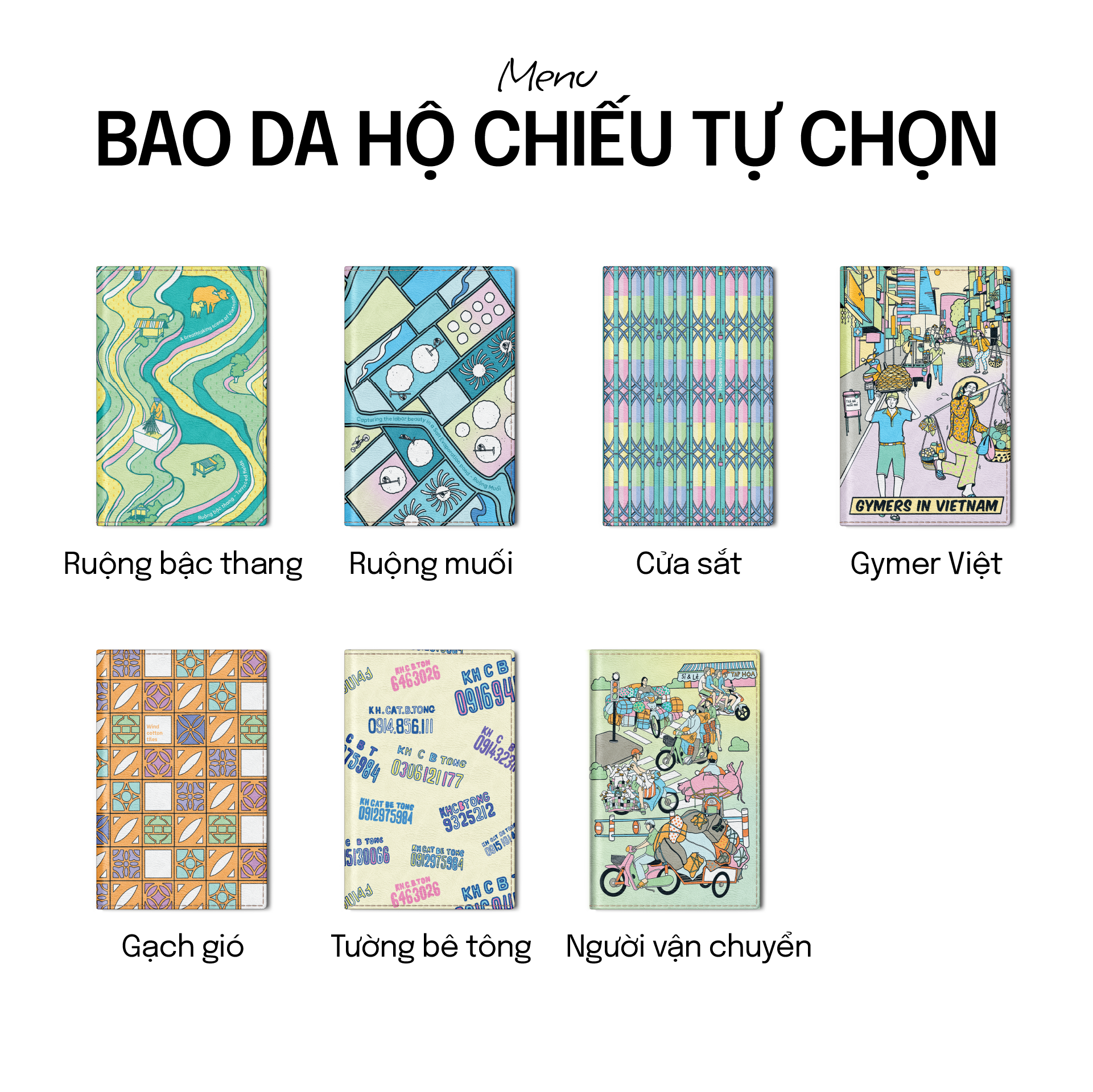 COMBO RONG CHƠI: Gồm 01 Túi Tote + 01 Bao da Hộ chiếu + 01 Nón