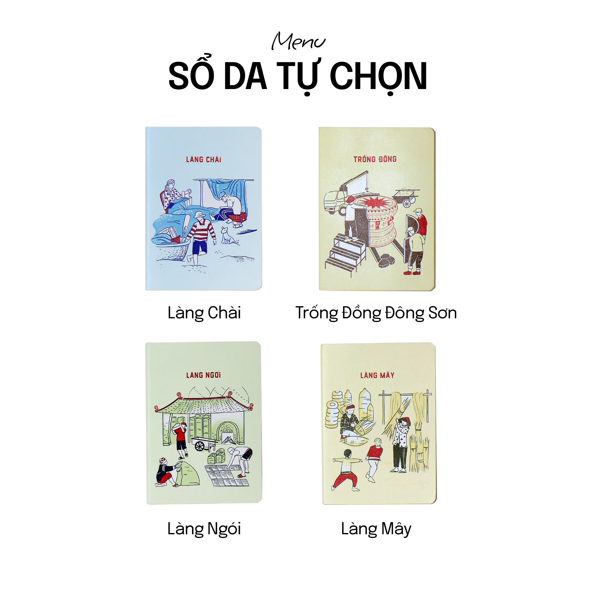 COMBO HÍ HOÁY: Gồm 03 Bookmark Sách Gỗ + 01 Sổ da