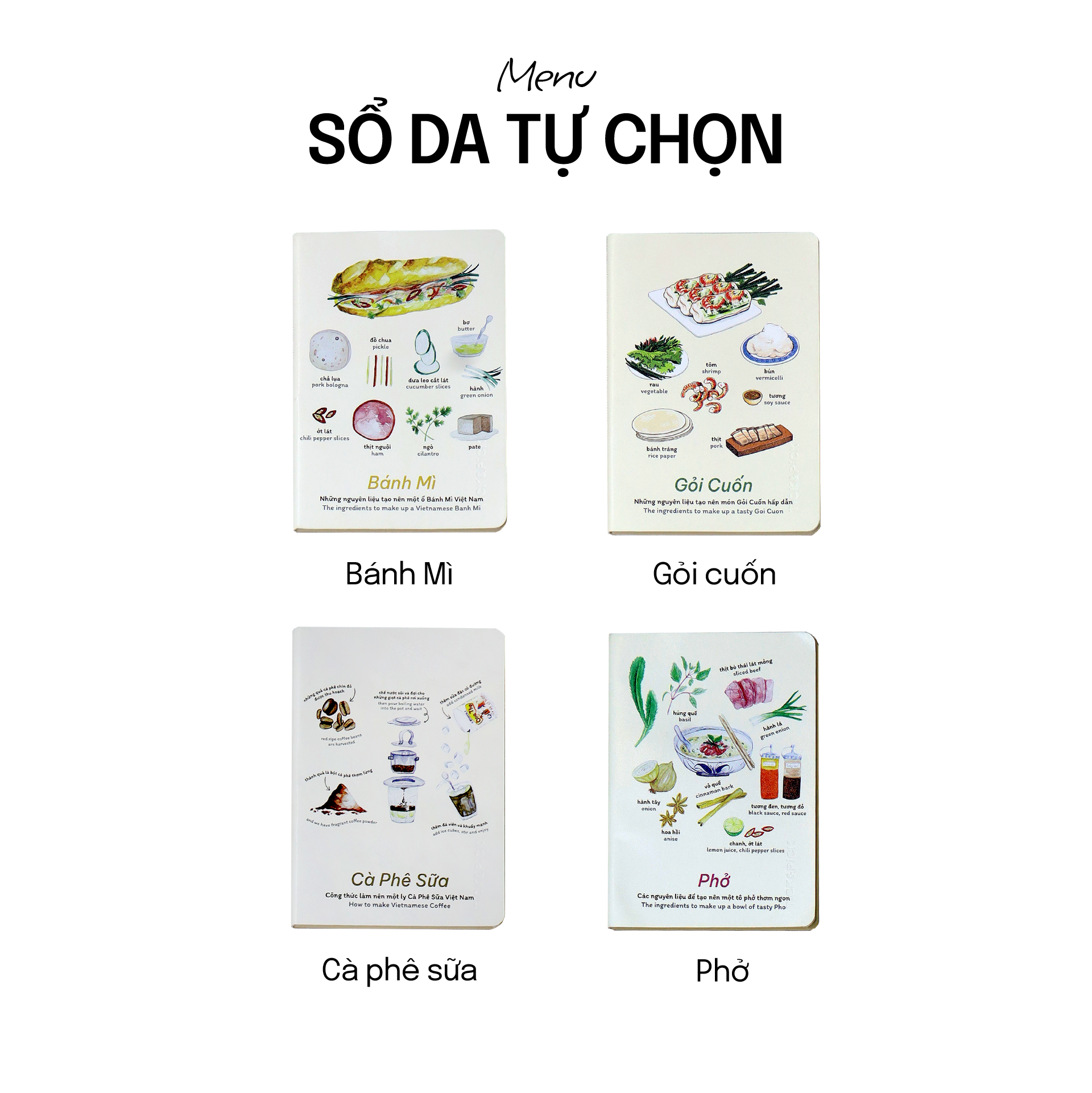 COMBO HÍ HOÁY: Gồm 03 Bookmark Sách Gỗ + 01 Sổ da