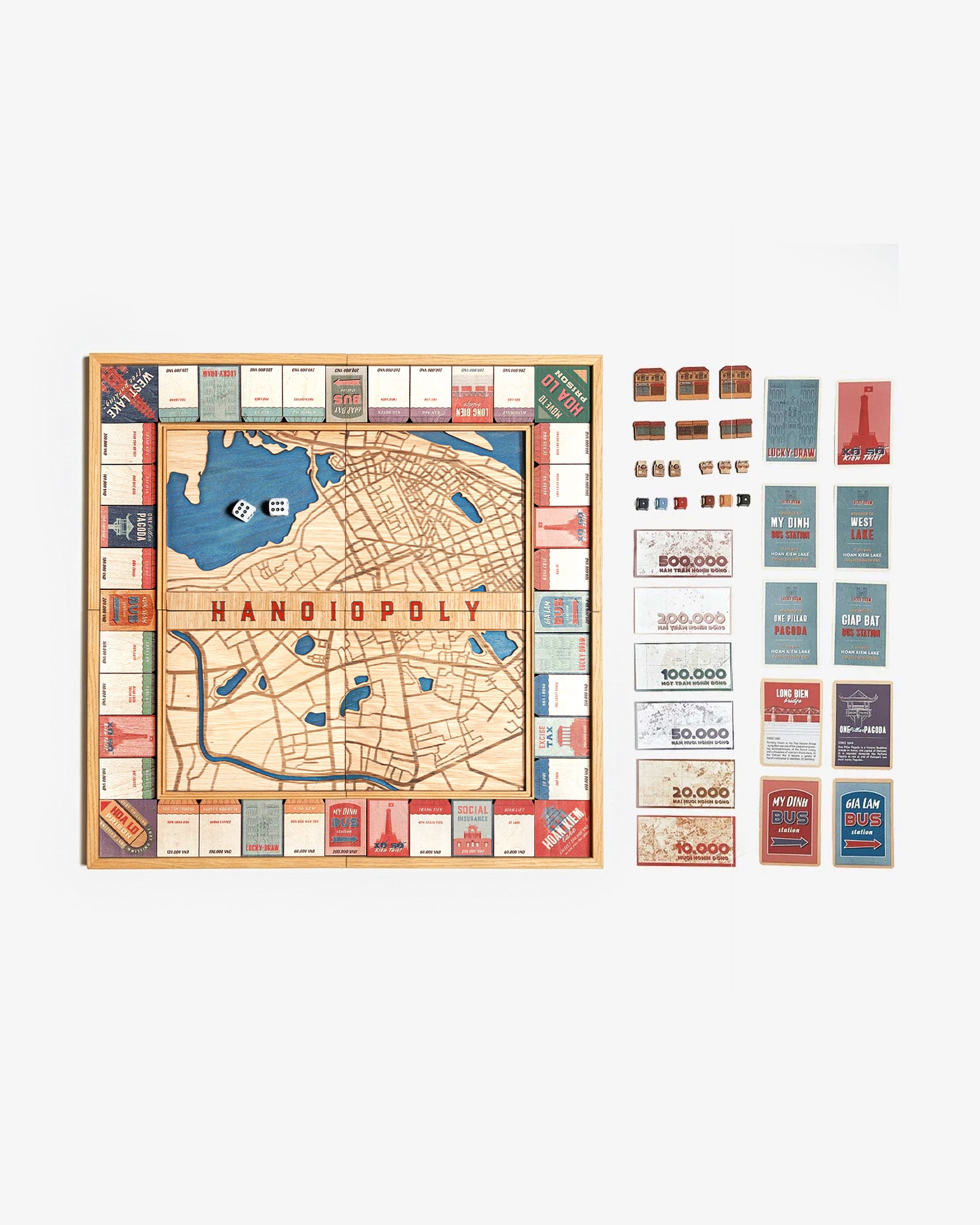 Cờ Tỷ Phú Gỗ Hà Nội - Hanoiopoly