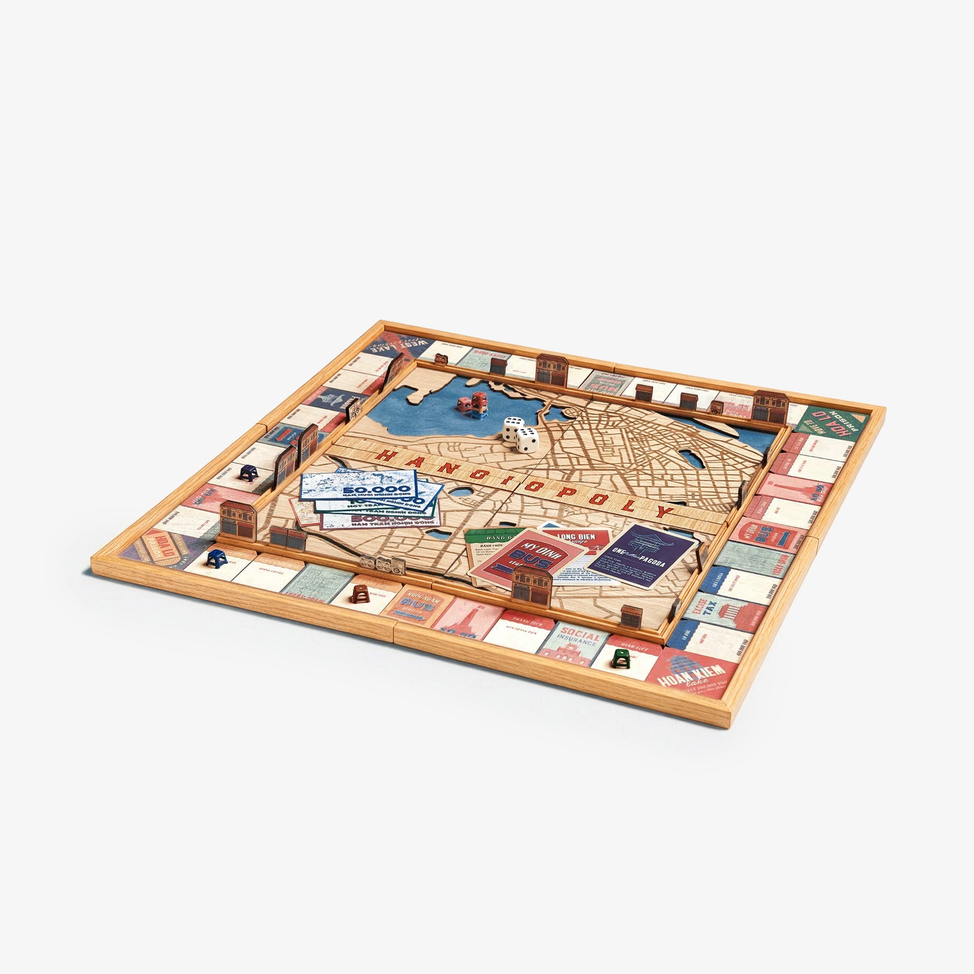 Cờ Tỷ Phú Gỗ Hà Nội - Hanoiopoly