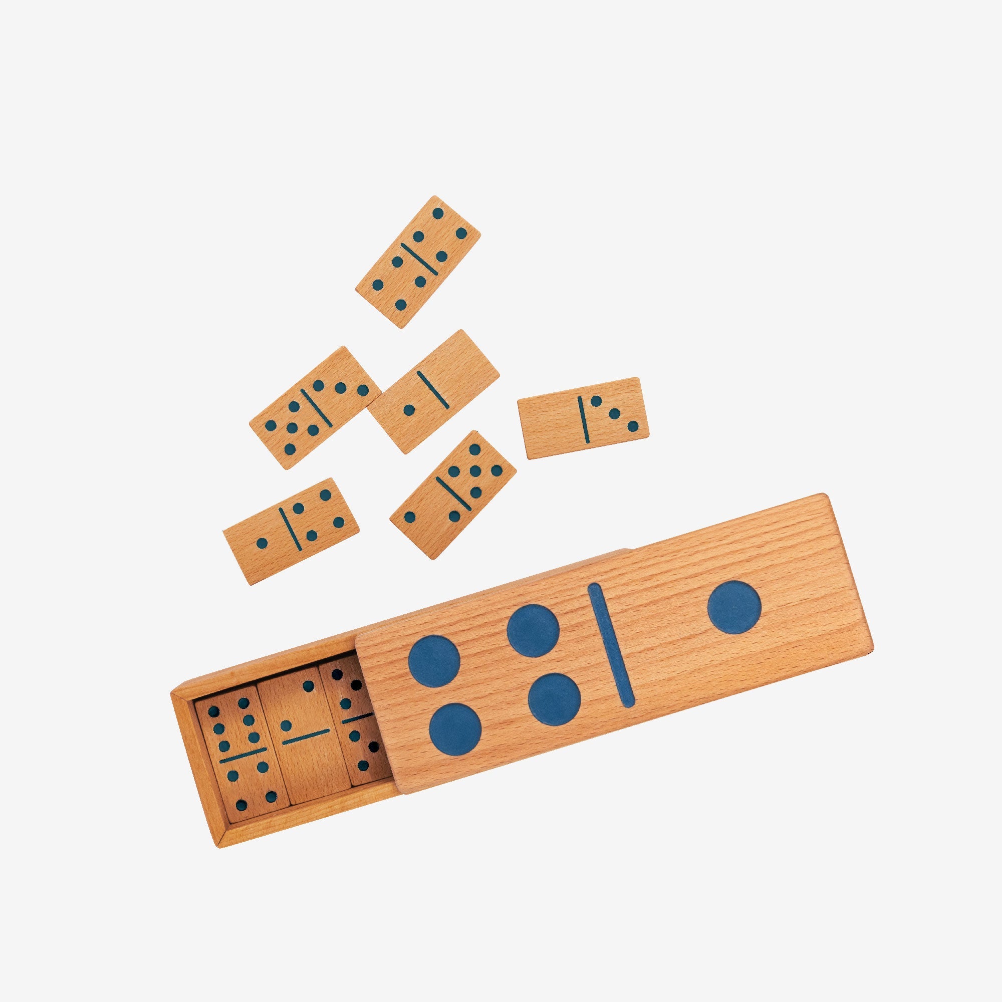 Colorburst Wooden Domino Set