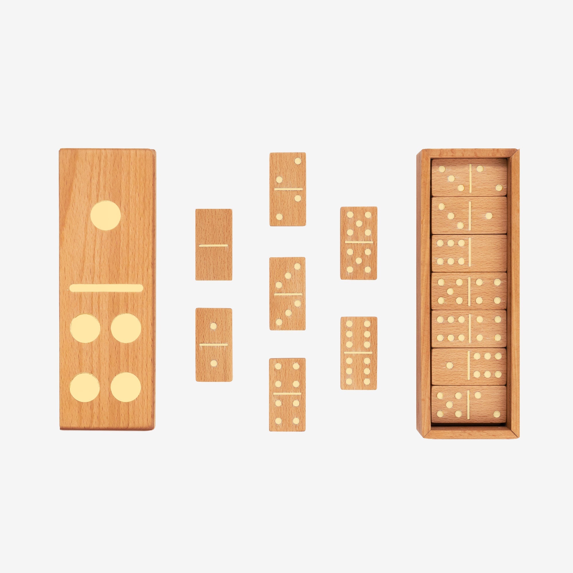 Colorburst Wooden Domino Set