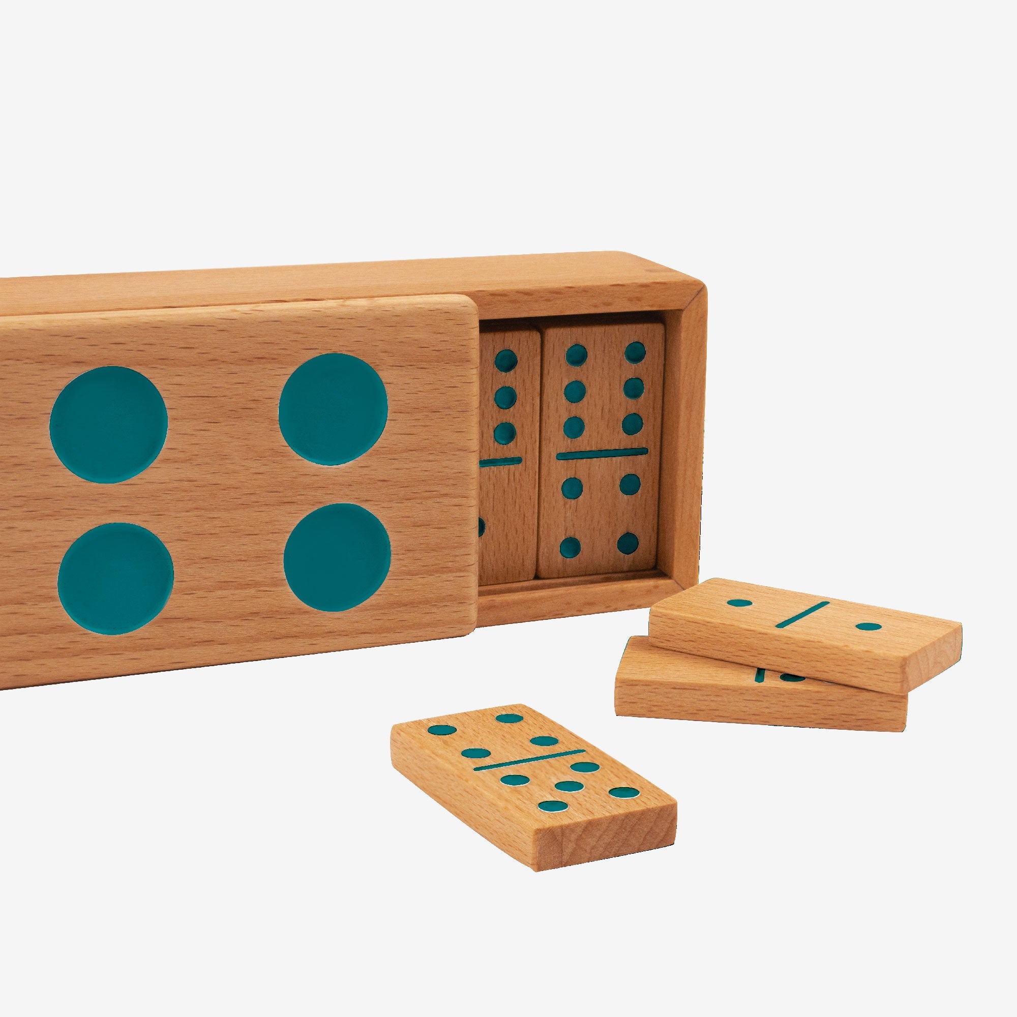 Colorburst Wooden Domino Set