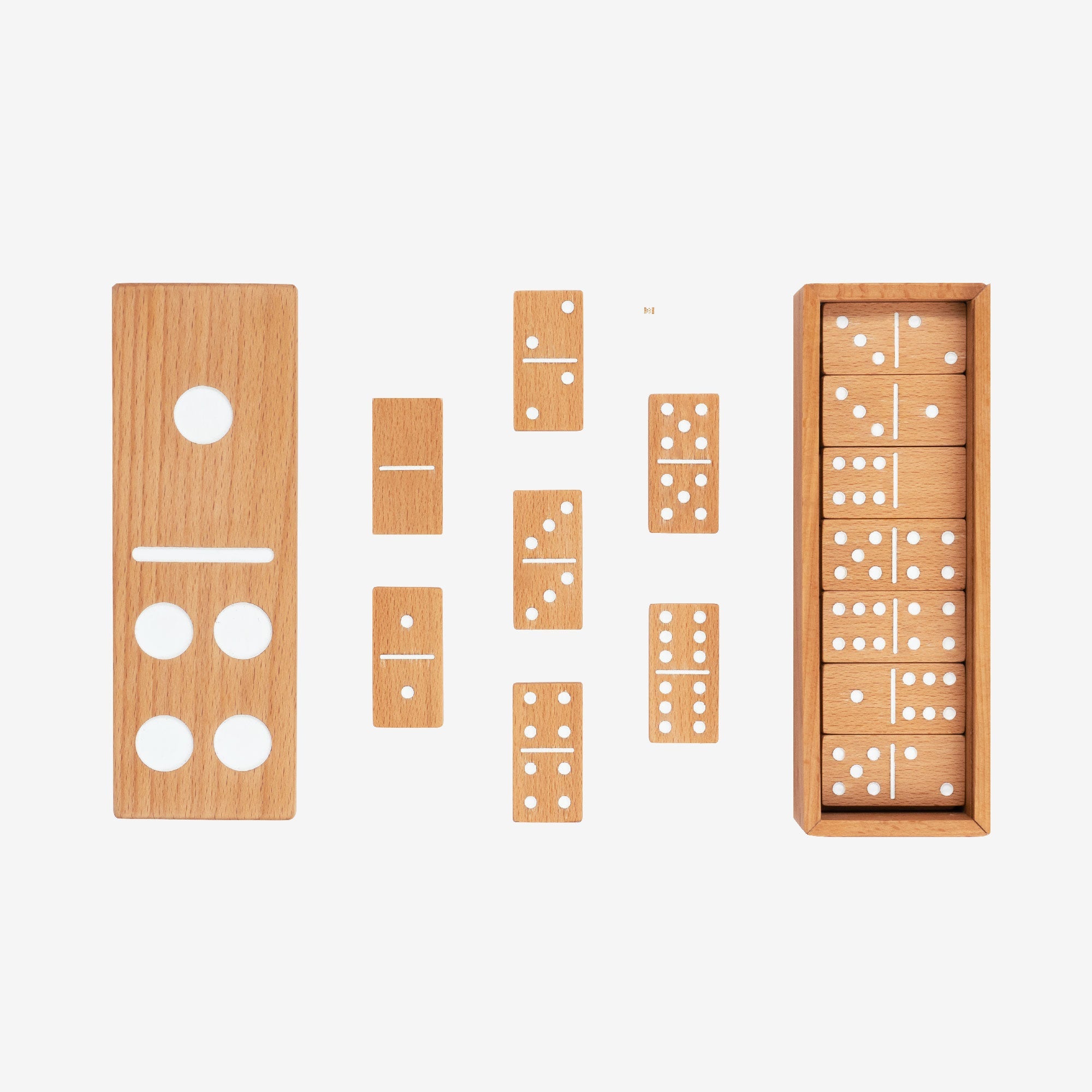 Colorburst Wooden Domino Set