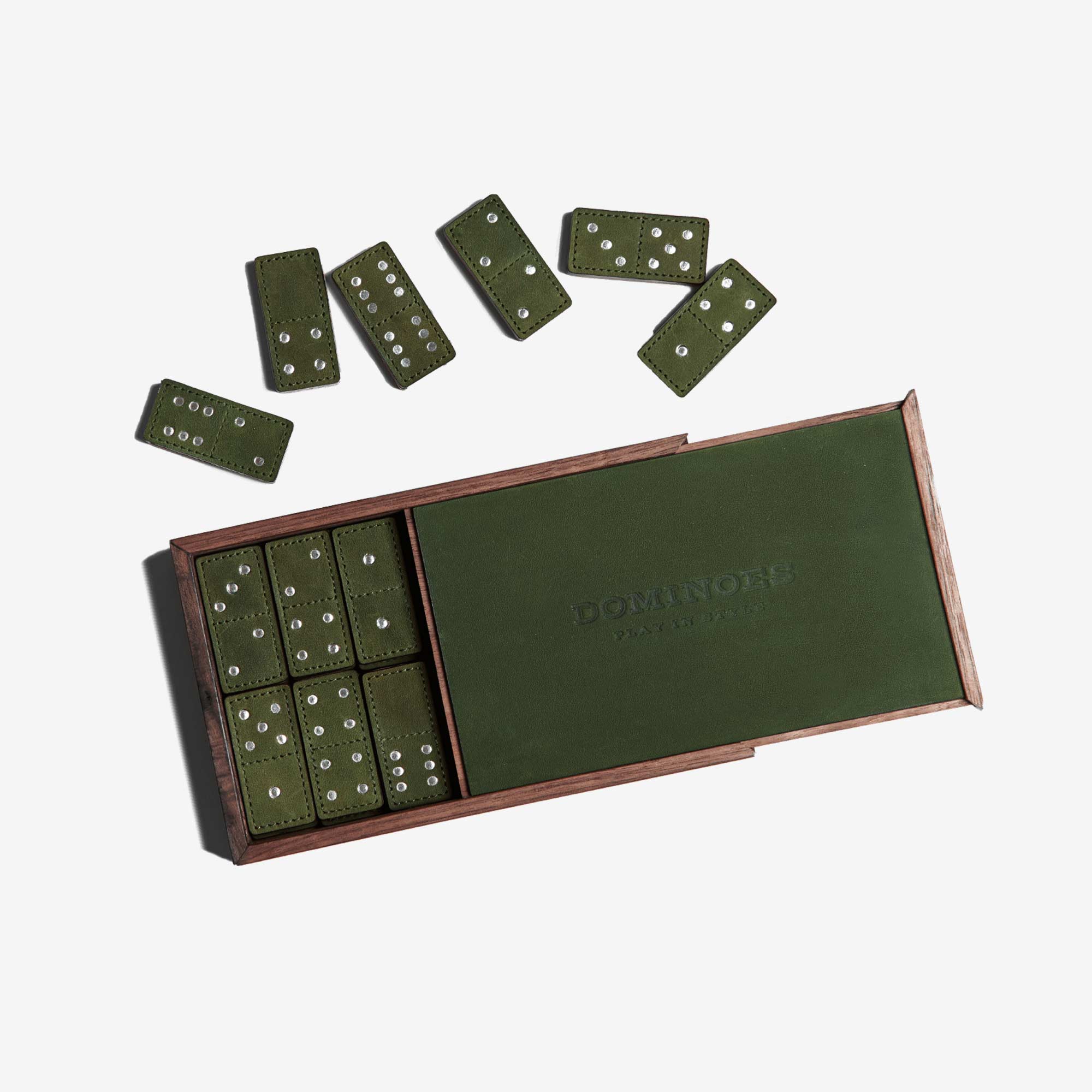 Leather Dominoes Set