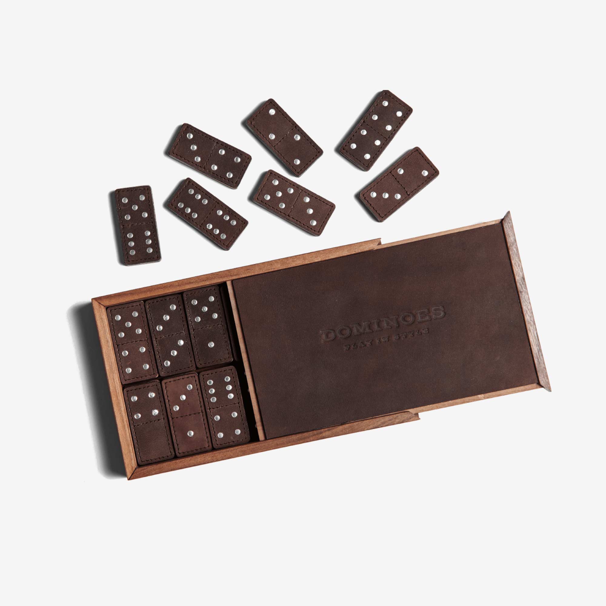 Leather Dominoes Set