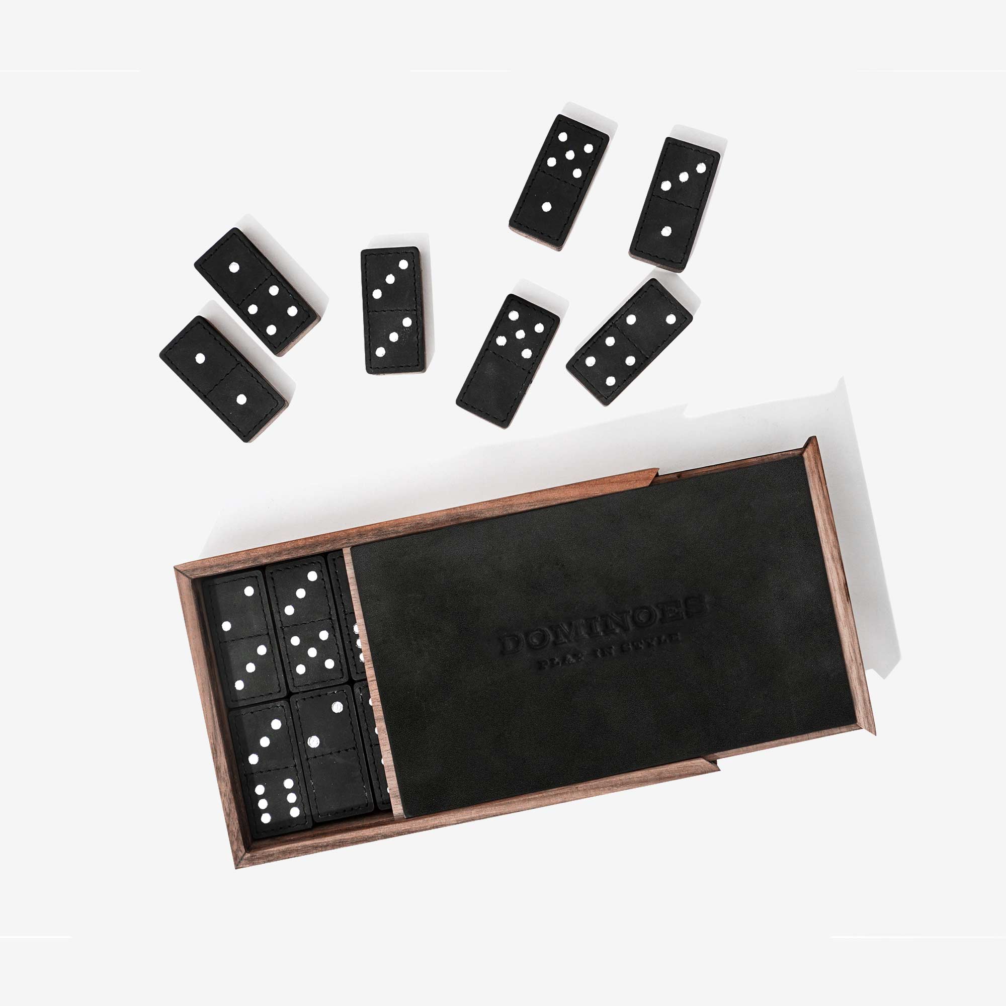 Leather Dominoes Set