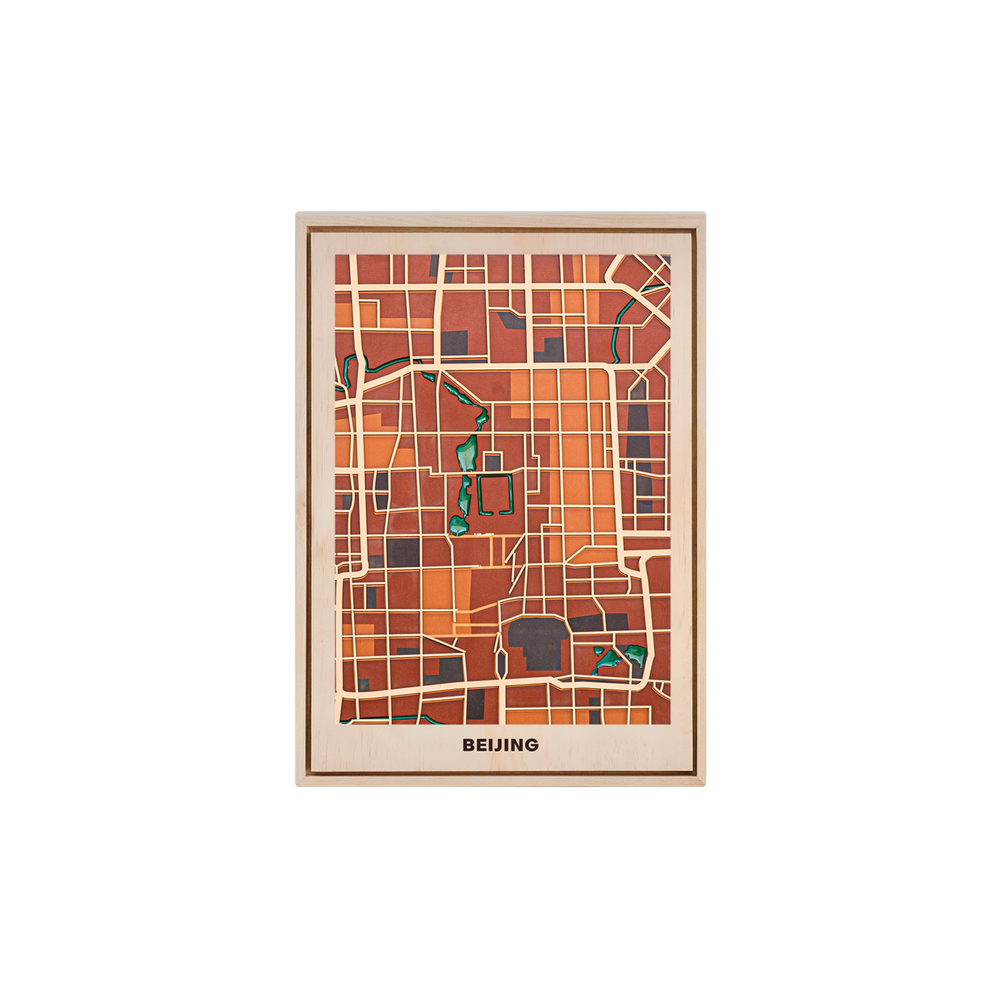 Bản đồ in gỗ - Beijing