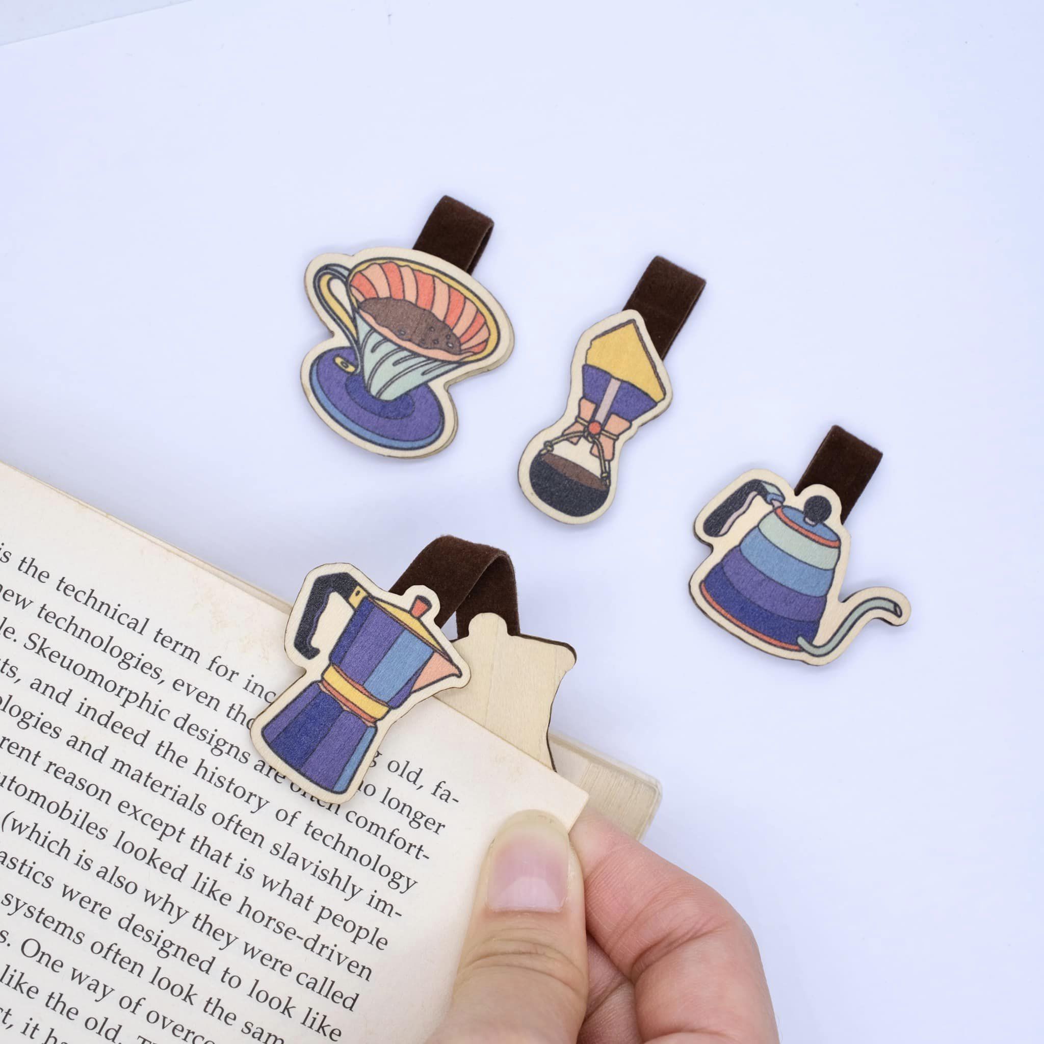 Bộ Sưu Tập Set 4 Kẹp Sách Gỗ