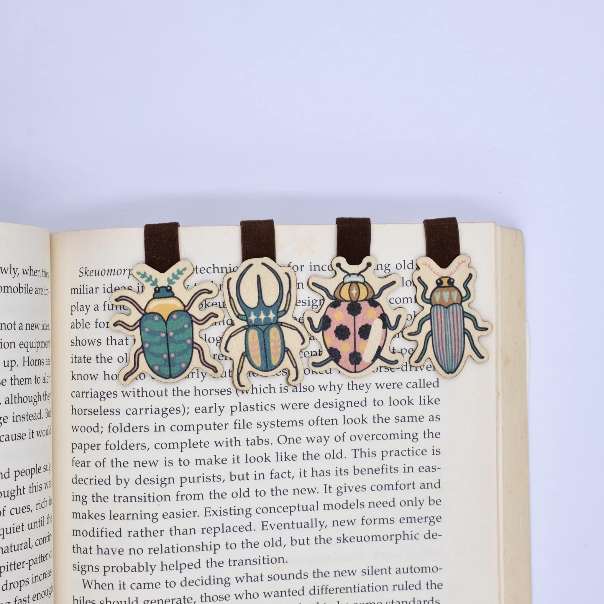 Bộ Sưu Tập Set 4 Kẹp Sách Gỗ