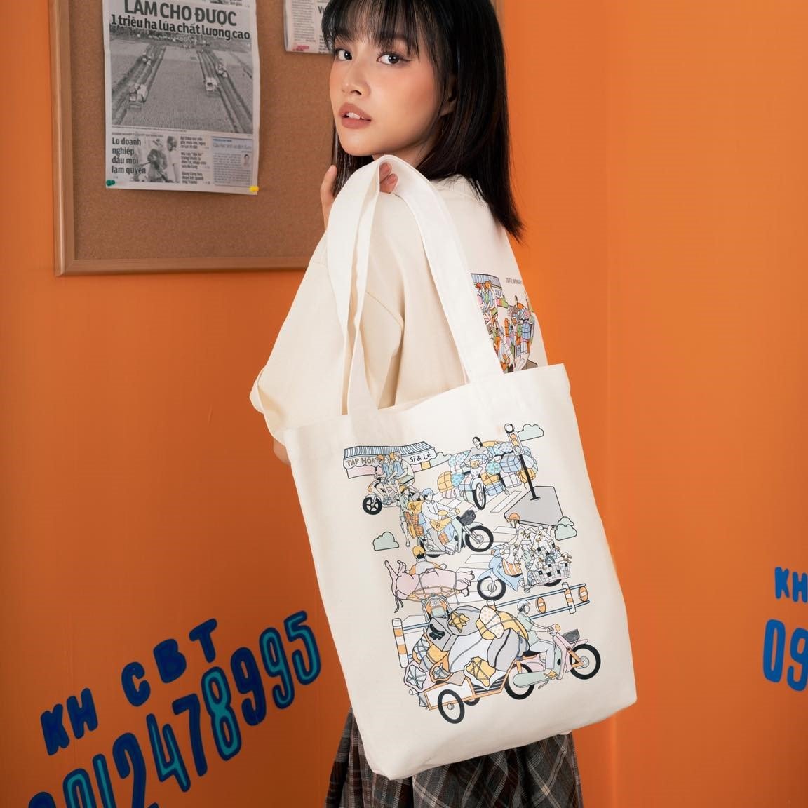 Túi Tote Canvas Người Vận Chuyển